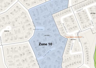 Cone Peak Close, Erskine Street, Hope Ave, Judge & Jury Drive, Mystery Grove – Zone 10