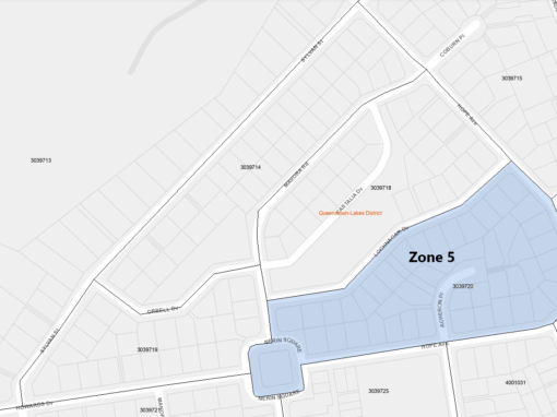 Lochnagar Drive, Hope Ave, Nerin Square, Archeron Place – Zone 5